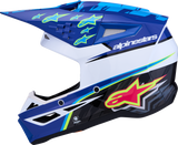 Alpinestars SM3 Falcon Motocross Helmet Blue/White/Black/Pink Fluo XL - Part Number 8300927-7347-XL