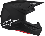 Alpinestars SM7 Solid Matte Black Off-Road Helmet, XS, Part Number 8301426-110-XS