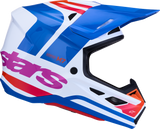 Alpinestars SM7 Off-Road Racing Helmet Core White/Blue/Orange/Pink XS 8301826-2088-XS