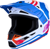 Alpinestars SM7 Core Off-Road Racing Helmet, White/Blue/Orange/Pink, Large - 8301826-2088-L