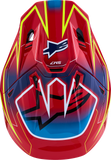 Alpinestars SM7 Cast Off-Road Helmet Red/Yellow Fluo/Blue Small 8302626-3226-S