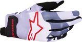 Alpinestars Radar MX26 Motorcycle Gloves, Ash Gray/Light Lilac/Red/Black, Small – Part Number 3561824-9347-S