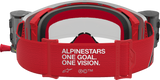 Alpinestars Supertech Firma Roll-Off Goggles with Clear Lens, Red/Silver – 5100227-3246