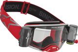 Alpinestars Supertech Firma Roll-Off Goggles with Clear Lens, Red/Silver – 5100227-3246