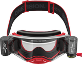 Alpinestars Supertech Firma Roll-Off Goggles with Clear Lens, Red/Silver – 5100227-3246