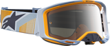 ALPINESTARS GOGGLES Vision 8 Goggle - Maven - Dust Blue/Orange - Silver Mirror Lens 5101627-7366