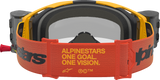 ALPINESTARS GOGGLES Vision 8 Goggle - Amber - Roll-Off - Yellow/Red/Black - Clear Lens 5103327-5009
