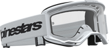 Alpinestars Vision 3 Motocross Goggle White/Black with Clear Lens 5103325-2097