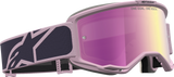 Alpinestars Vision 5 Rora Motocross Goggle Graystone/Old Pink with Pink Mirror Lens 5101927-9356