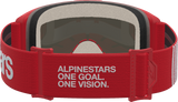 Alpinestars Vision 5 Hone Goggle Red/White with Silver Mirror Lens 5101827-3237