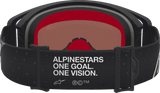 Alpinestars Supertech Vesta Goggles Matte Black/Silver with Silver Mirror Lens 5100727-1728