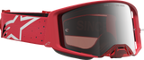 Alpinestars Supertech Vesta Goggle Fluo Red with Chrome Silver Mirror Lens 5100727-3231