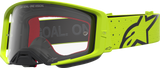 Alpinestars Supertech Vesta Goggles with Clear Lens, Fluo Yellow/Black, Part 5100827-5012