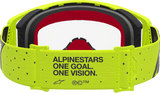 Alpinestars Supertech Vesta Goggles with Clear Lens, Fluo Yellow/Black, Part 5100827-5012