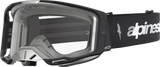 Alpinestars Vision 8 Goggle Amber Black/Silver with Clear Lens 5101527-1742
