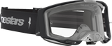 Alpinestars Vision 8 Goggle Amber Black/Silver with Clear Lens 5101527-1742