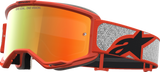 Alpinestars Vision 5 Rora Goggles, Silver/Orange with Red Mirror Lens, Part Number 5101927-1741