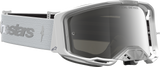 Alpinestars Vision 8 Goggle Amber White/Silver with Silver Mirror Lens 5101427-2096