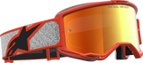 Alpinestars Vision 5 Rora Goggles, Silver/Orange with Red Mirror Lens, Part Number 5101927-1741
