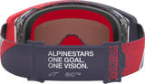 ALPINESTARS GOGGLES Supertech Goggle - Hiten - Black/Red - Silver Mirror Lens 5100527-1434