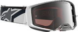 Alpinestars Supertech Hiten Goggle White/Black with Silver Mirror Lens, Part 5100527-2094