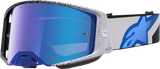 Alpinestars Supertech Hiten Goggle Black/Blue with Blue Mirror Lens, Part Number 5100527-7352