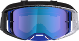 Alpinestars Supertech Hiten Goggle Black/Blue with Blue Mirror Lens, Part Number 5100527-7352