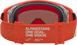 Alpinestars Supertech Vesta Orange/Silver Goggles with Silver Mirror Lens 5100727-4013