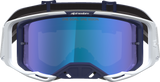 Alpinestars Vision 8 Goggle Amber Navy/White with Blue Mirror Lens 5101427-7357