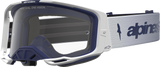 Alpinestars Vision 8 Goggle Amber White/Navy with Clear Lens 5101527-2109