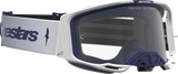 Alpinestars Vision 8 Goggle Amber White/Navy with Clear Lens 5101527-2109