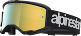 Alpinestars Vision 5 Hone Motocross Goggle Black/White with Gold Mirror Lens 5101827-1762