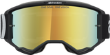 Alpinestars Vision 5 Hone Motocross Goggle Black/White with Gold Mirror Lens 5101827-1762