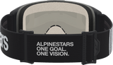 Alpinestars Vision 5 Hone Motocross Goggle Black/White with Gold Mirror Lens 5101827-1762