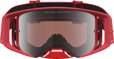 Alpinestars Youth Vision Goggle Vesta Red Fluo with Chrome Silver Mirror Lens 5140127-3231