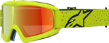 Alpinestars Youth Vision Vesta Goggle Yellow Fluo/Black with Red Mirror Lens 5140127-5002