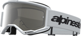 Alpinestars Vision 3 Goggle Wordmark White/Black with Silver Mirror Lens 5103225-2094