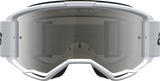 Alpinestars Vision 3 Goggle Wordmark White/Black with Silver Mirror Lens 5103225-2094