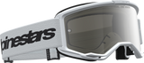 Alpinestars Vision 3 Goggle Wordmark White/Black with Silver Mirror Lens 5103225-2094
