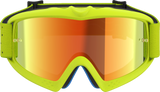 Alpinestars Youth Vision Vesta Goggle Yellow Fluo/Black with Red Mirror Lens 5140127-5002