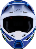Alpinestars SM3 Helmet Falcon Blue/White/Black/Pink Fluo 2XL – Part Number 8300927-7347-2X