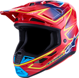 Alpinestars SM7 Off-Road Racing Helmet Cast Red/Yellow Fluo/Blue 2XL - 8302626-3226-2X