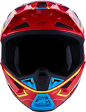 Alpinestars SM7 Off-Road Racing Helmet Cast Red/Yellow Fluo/Blue 2XL - 8302626-3226-2X