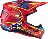Alpinestars SM7 Off-Road Racing Helmet Cast Red/Yellow Fluo/Blue 2XL - 8302626-3226-2X