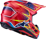Alpinestars SM7 Off-Road Racing Helmet Cast Red/Yellow Fluo/Blue 2XL - 8302626-3226-2X