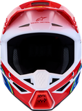 ALPINESTARS Youth SM3 Helmet - Falcon - Red Fluo/White/Blue/Yellow Fluo - Large 8301327-3206- YL