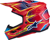 Alpinestars SM7 Off-Road Racing Helmet Cast Red/Yellow Fluo/Blue 2XL - 8302626-3226-2X
