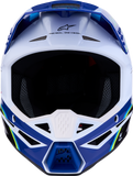 Alpinestars Youth SM3 Helmet Falcon Blue/White/Black/Pink Fluo Medium 8301327-7347-YM