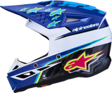 ALPINESTARS Youth SM3 Helmet - Falcon - Blue/White/Black/Pink Fluo - Small 8301327-7347- YS