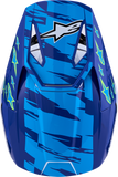 Alpinestars Youth SM3 Helmet Falcon Blue/White/Black/Pink Fluo Medium 8301327-7347-YM